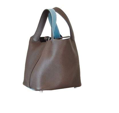hermes Picotin PM Togo Leather dark grey/blue - Click Image to Close
